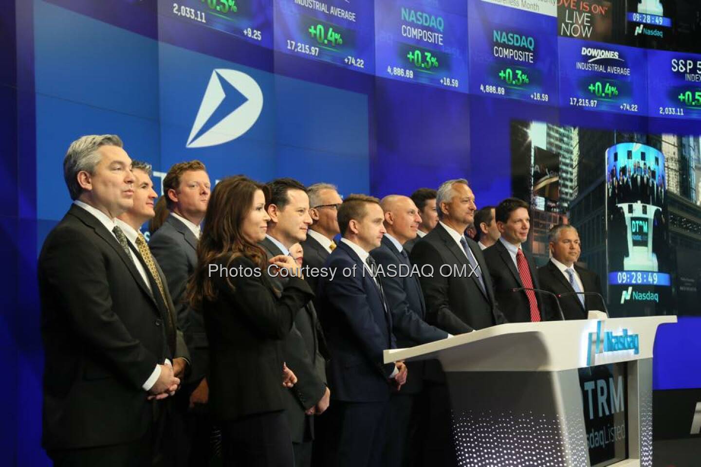 Determine rang the Nasdaq Opening Bell in celebration of its new name and 15 years as Nasdaq Listed Company!   Source: http://facebook.com/NASDAQ