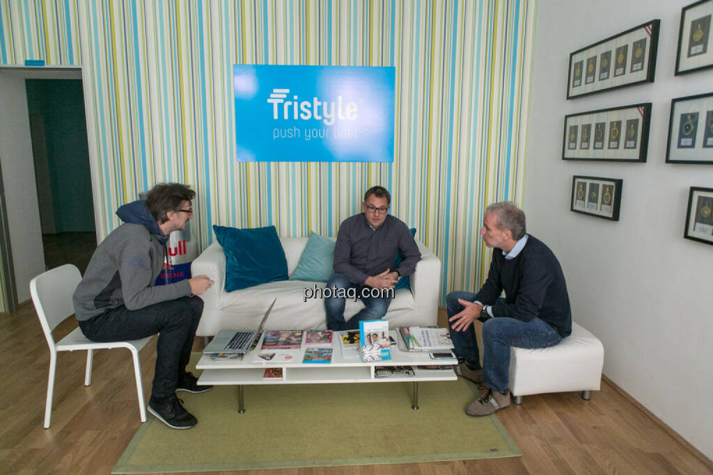 Josef Chladek (BSN), Helmut Lehner (Mavoco), Christian Drastil (BSN), © Martina Draper/photaq (20.10.2015) 