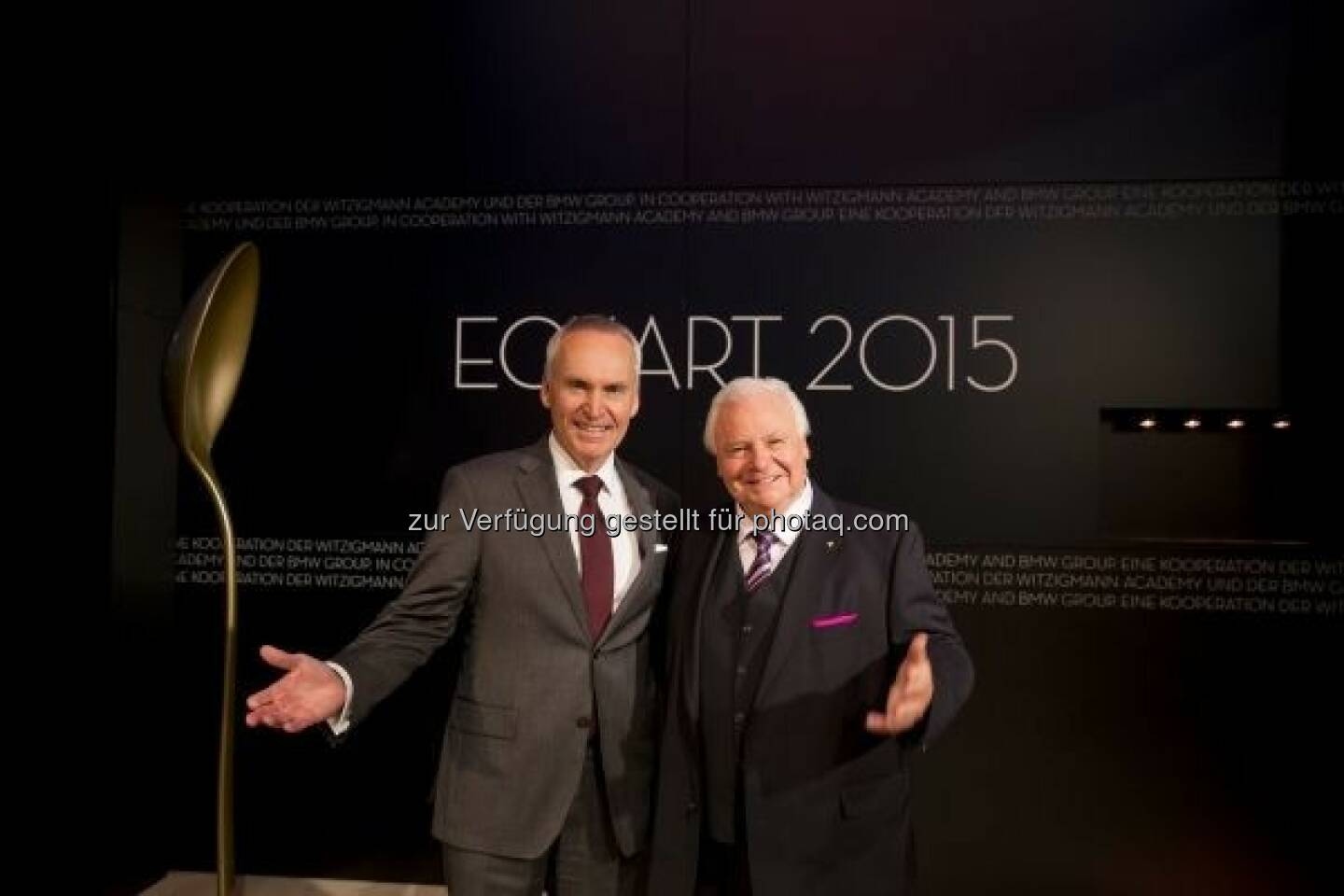 Friedrich Eichiner (Mitglied des Vorstands der BMW AG), Eckart Witzigmann: Verleihung des Eckart 2015, BMW Museum : © BMW Group