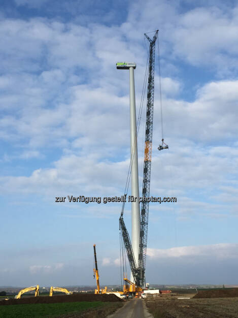 Windkraft Simonsfeld AG installiert zwei Windparks im Weinviertel (Bild: Windkraft Simonsfeld), © Aussendung (23.10.2015) 