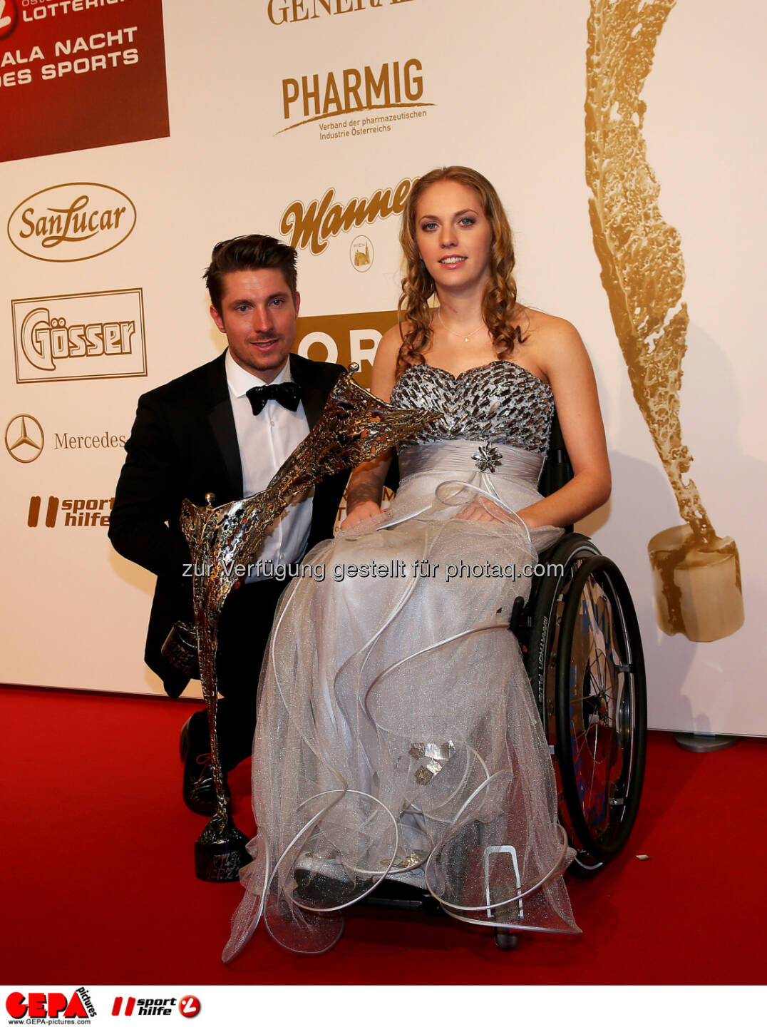 Marcel Hirscher, Kira Grünberg : Photo: GEPA pictures/ Hans Oberlaender