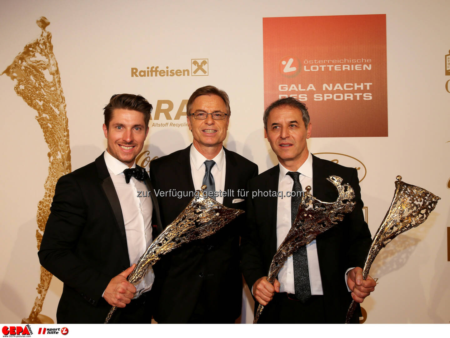 Marcel Hirscher, Leodegar Pruschak, Marcel Koller (AUT) : Photo: GEPA pictures/ Hans Oberlaender