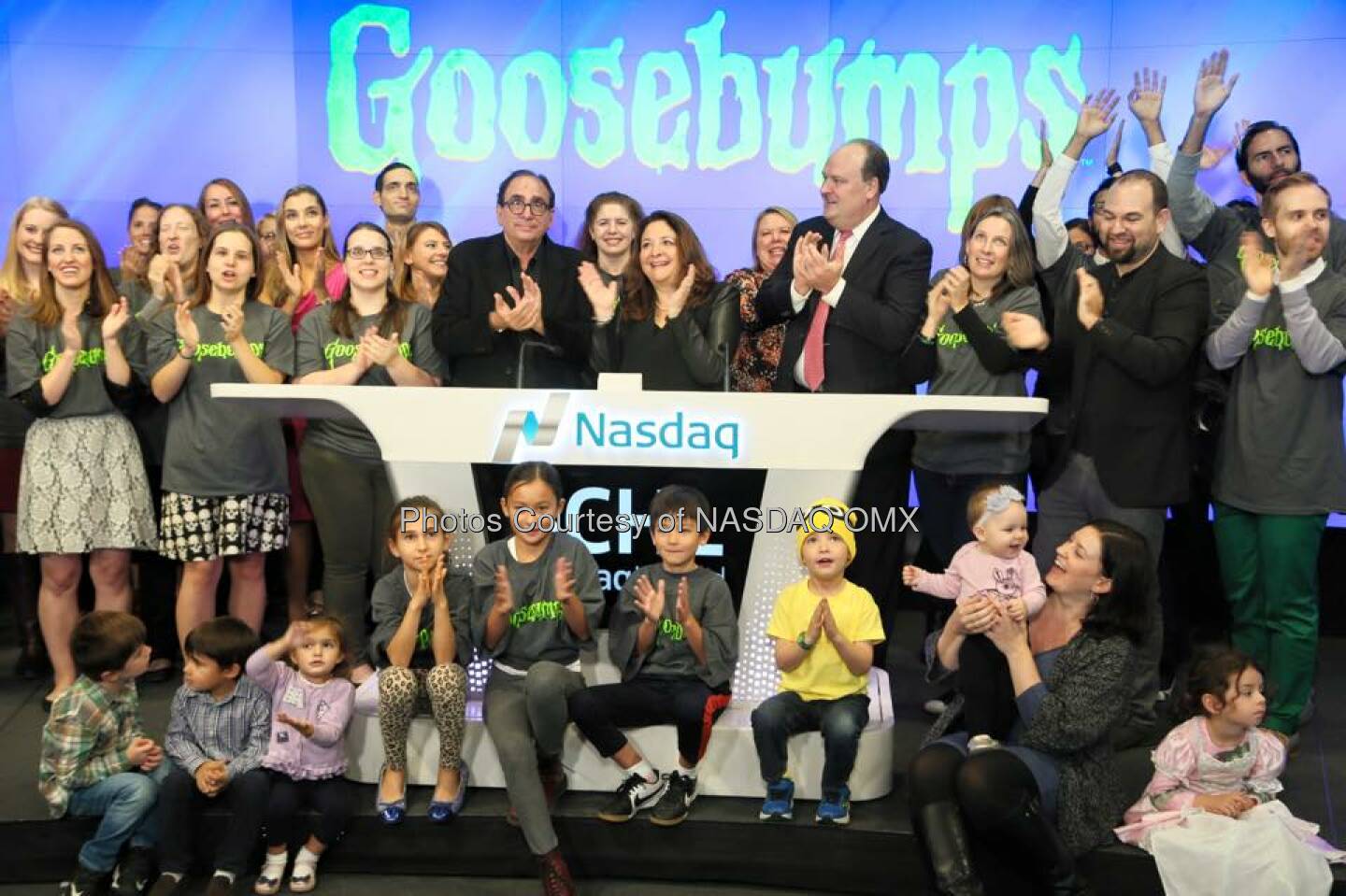 #Goosebumps and R.L.Stine rang the Nasdaq Opening Bell with Scholastic! #HappyHalloween  Source: http://facebook.com/NASDAQ