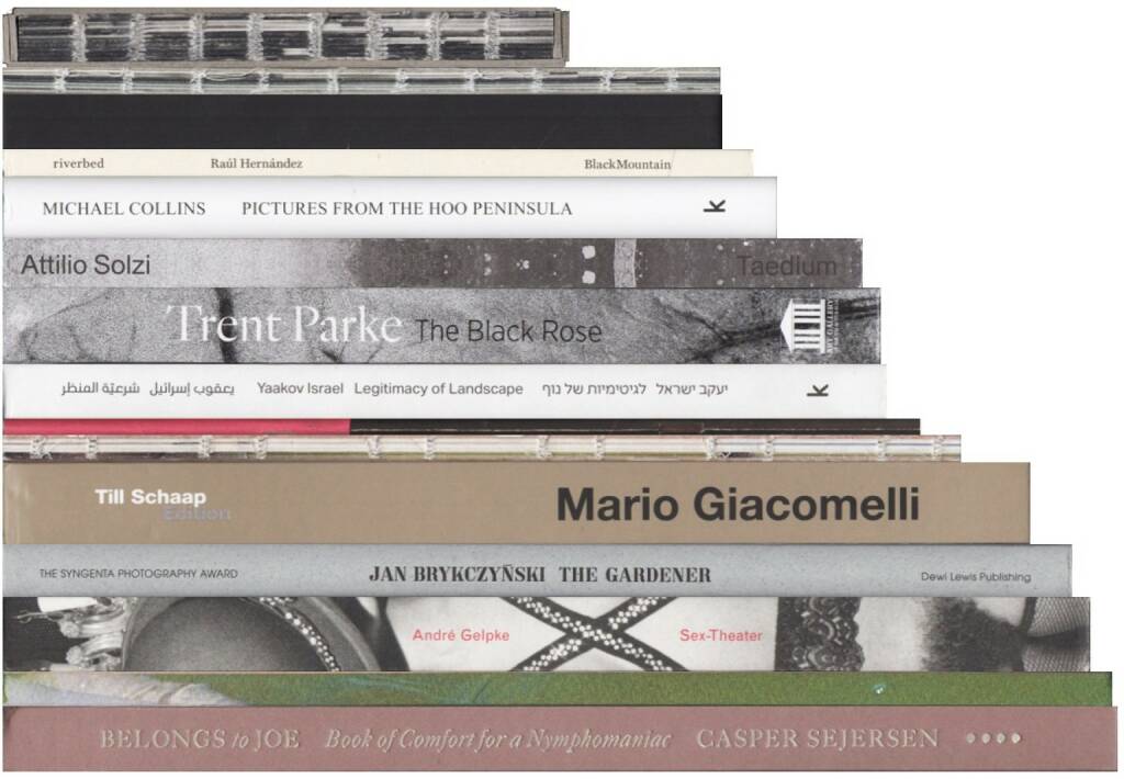 Best of October 2015 on josefchladek.com (server-stats - http://josefchladek.com/list/best_of_october_2015#books): Paweł Jaszczuk - Kinky City, Mario Giacomelli - Hinter dem Schleier der Realität / Under the Skin of Reality, Salvi Danés - Blackcelona, Michele Tagliaferri - GRASS, André Gelpke - Sex-Theater, Attilio Solzi - Taedium, Casper Sejersen - Belongs to Joe, Trent Parke - The Black Rose, Jan Brykczynski - The Gardener, Laura Del Rey & Alziro Barbosa - Hart, Yaakov Israel - Legitimacy of Landscape, Nobuyuki Wakabayashi - Gesshoku - Lunar Eclipse (若林のぶゆき 月蝕), Michael Collins - Pictures from the Hoo peninsula, Raúl Hernández - Riverbed, David Barreiro - Behind the waterfall, © (c) josefchladek.com (01.11.2015)