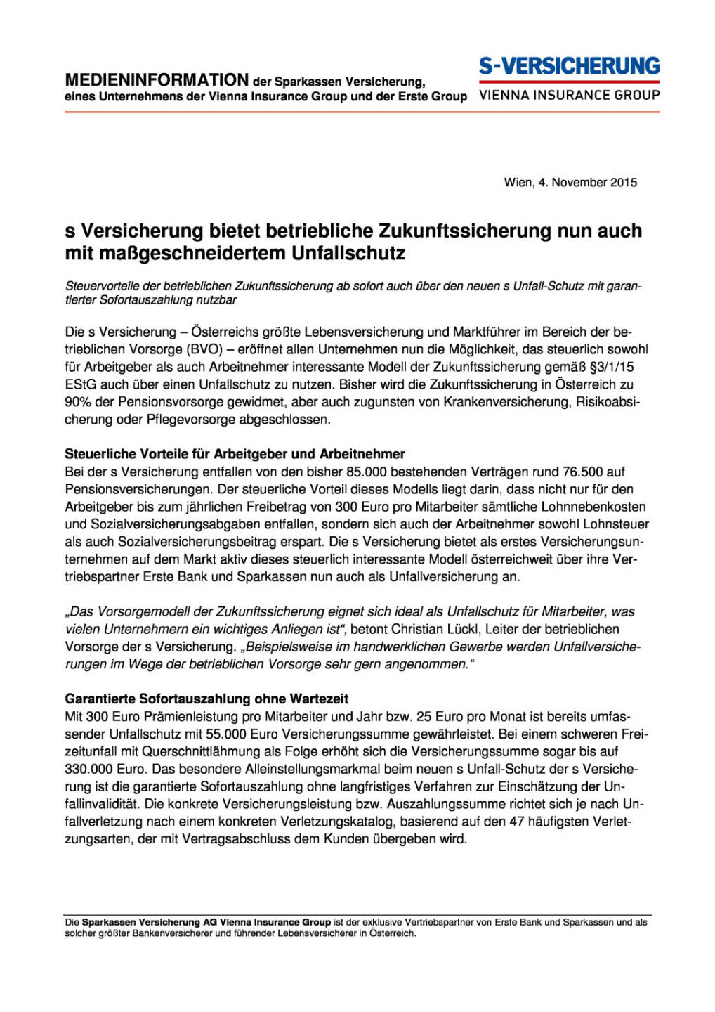 s Versicherung: Zukunftssicherung mit Unfallschutz, Seite 1/2, komplettes Dokument unter http://boerse-social.com/static/uploads/file_438_s_versicherung.pdf