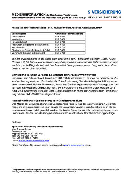 s Versicherung: Zukunftssicherung mit Unfallschutz, Seite 2/2, komplettes Dokument unter http://boerse-social.com/static/uploads/file_438_s_versicherung.pdf (04.11.2015) 