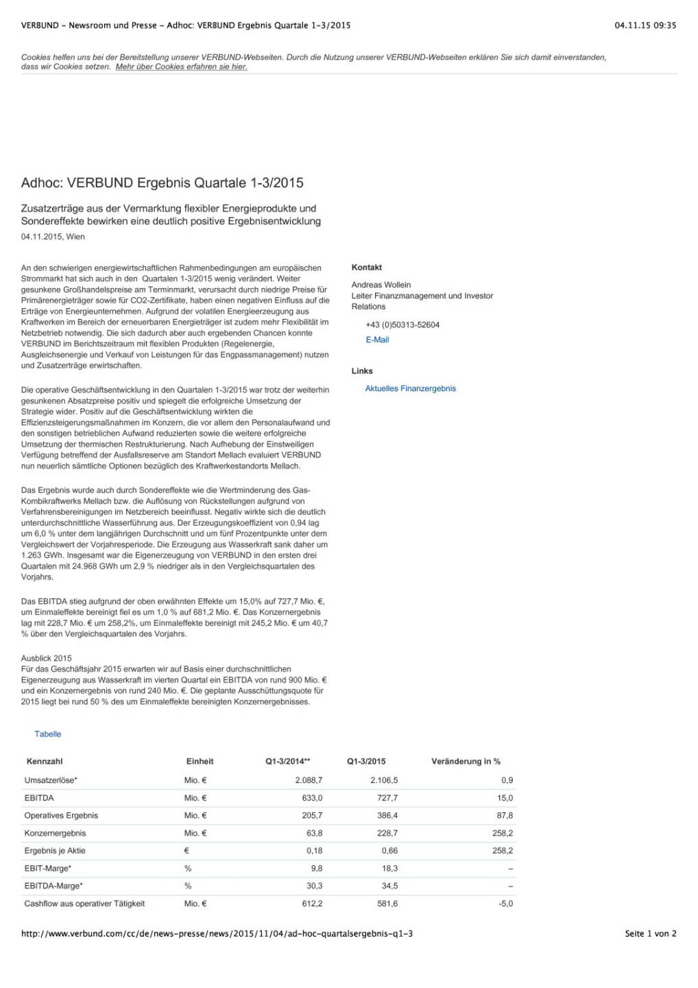 Verbund mit starkem Ergebnis für 1-3/2015, Seite 1/2, komplettes Dokument unter http://boerse-social.com/static/uploads/file_439_verbund_mit_starkem_ergebnis_fur_1-32015.pdf