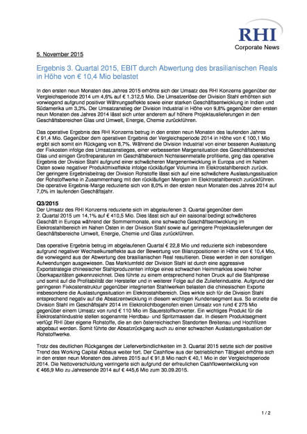 RHI durch Abwertung des brasilianischen Reals belastet, Seite 1/2, komplettes Dokument unter http://boerse-social.com/static/uploads/file_446_rhi_durch_abwertung_des_brasilianischen_reals_belastet.pdf (05.11.2015) 
