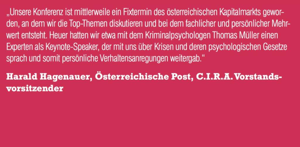 Harald Hagenauer, Österreichische Post, C.I.R.A. Vorstandsvorsitzender (06.11.2015) 