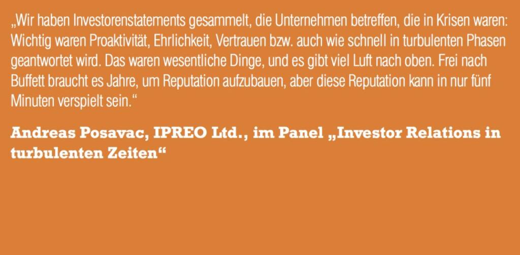 Andreas Posavac, IPREO Ltd., im Panel „Investor Relations in turbulenten Zeiten“ (06.11.2015) 