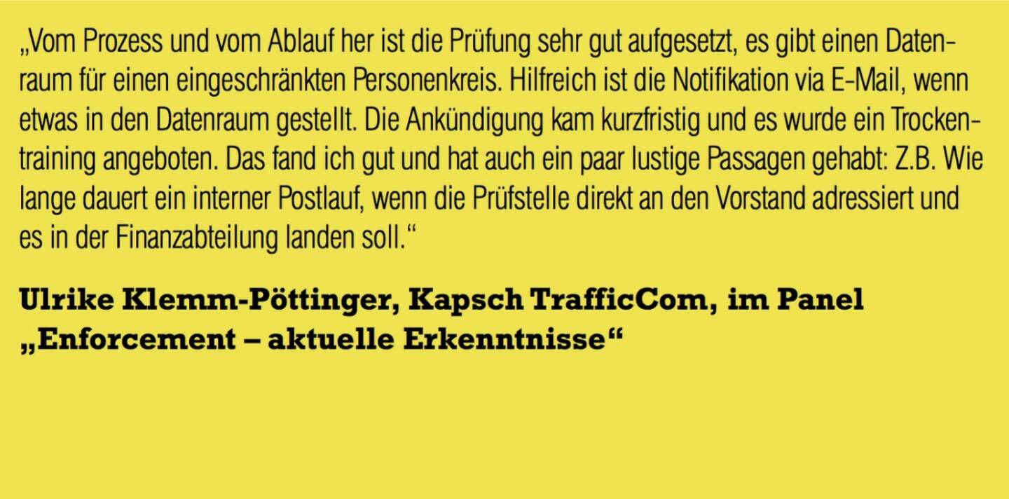 Ulrike Klemm-Pöttinger, Kapsch TrafficCom, im Panel „Enforcement – aktuelle Erkenntnisse“