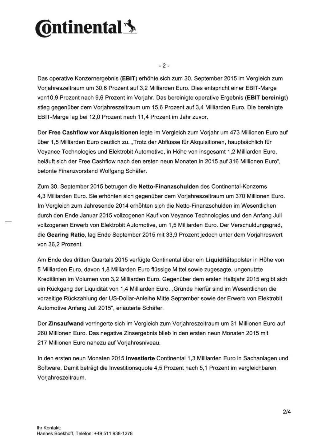 Continental bestätigt Umsatzerwartung , Seite 2/4, komplettes Dokument unter http://boerse-social.com/static/uploads/file_456_continental_bestatigt_umsatzerwartung.pdf