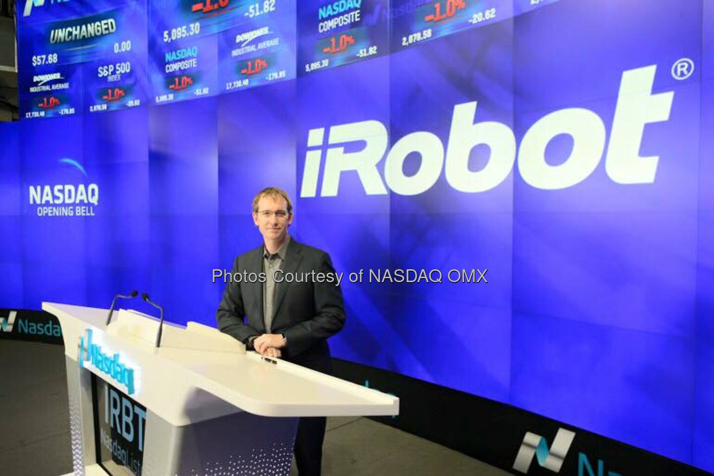 iRobot rang the Nasdaq Opening Bell! $IRBT  Source: http://facebook.com/NASDAQ