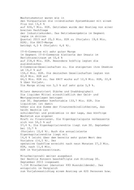Bechtle AG: Zwischenbericht Q3, Seite 2/6, komplettes Dokument unter http://boerse-social.com/static/uploads/file_464_bechtle_ag_zwischenbericht_q3.pdf (11.11.2015) 