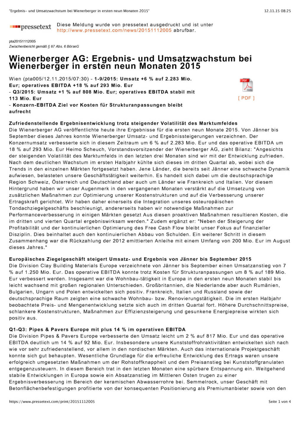 Wienerberger mit starkem Q1-Q3, Seite 1/4, komplettes Dokument unter http://boerse-social.com/static/uploads/file_469_wienerberger_mit_starkem_q1-q3.pdf