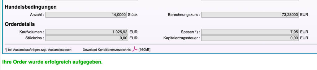 Tag 93: Kauf 14 Exxon zu 73,28 Euro (13.11.2015) 