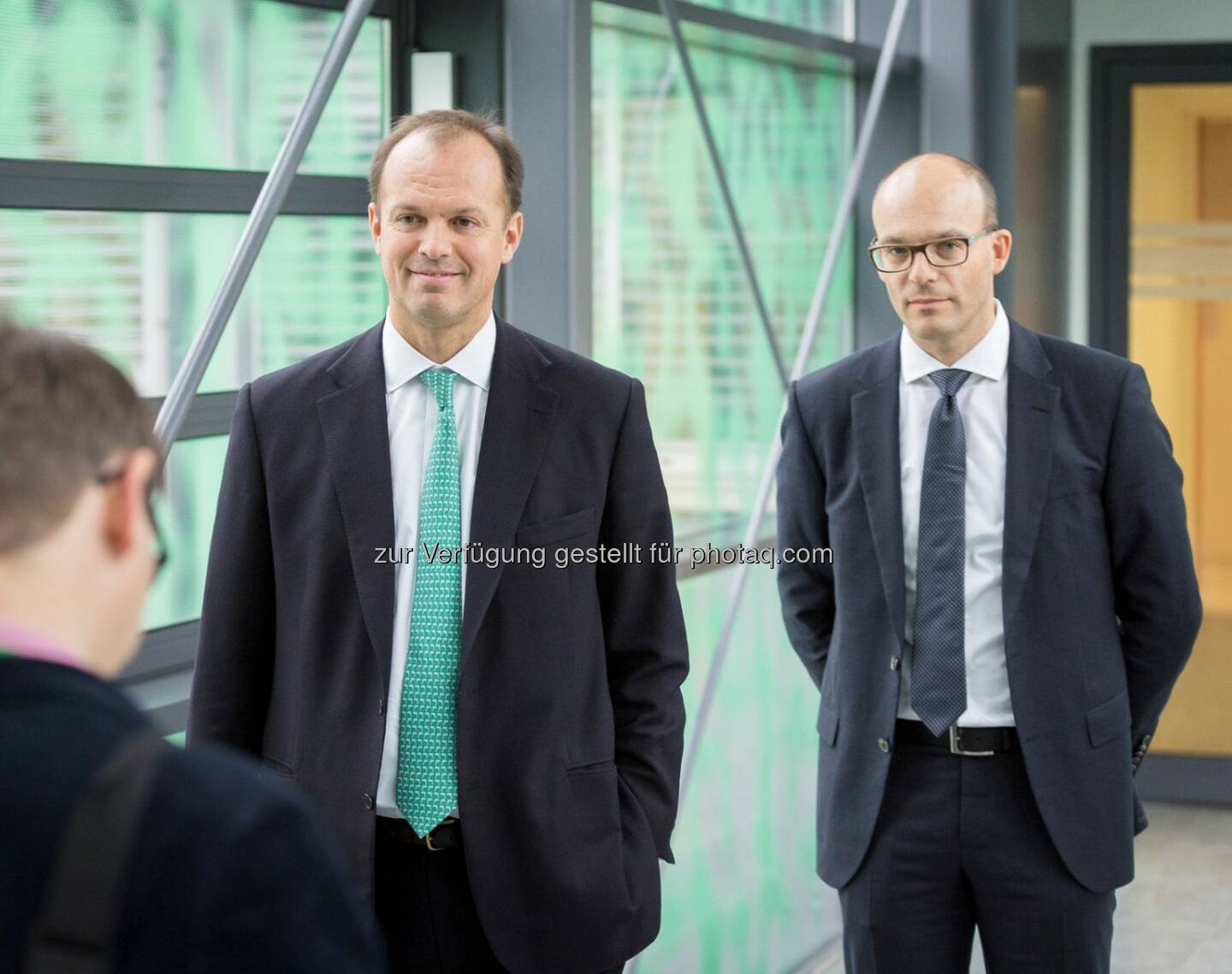 Philipp von Lattorf, Darryl McConnell (beide Boehringer Ingelheim) : Boehringer Ingelheim forciert immunonkologische Forschung : Kombinierte Therapie mit Fokus auf Krebszelle und Immunzelle : Fotocredit: Rainer Mirau