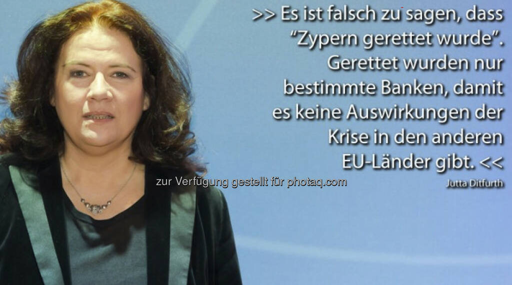 Jutta Ditfurth mit Sager zu Zypern für http://www.puls4.com/austrianews/Pro-und-Contra-Zitate-vom-25-03-2013/artikel/11738 (c) Puls 4 (26.03.2013) 