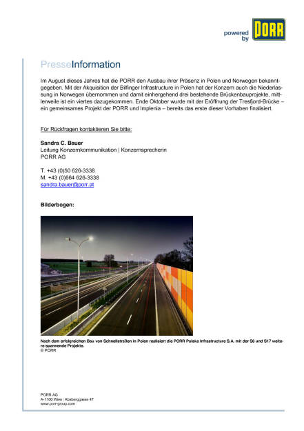Porr mit neuen Infrastrukturprojekten , Seite 2/2, komplettes Dokument unter http://boerse-social.com/static/uploads/file_487_porr_mit_neuen_infrastrukturprojekten.pdf (19.11.2015) 