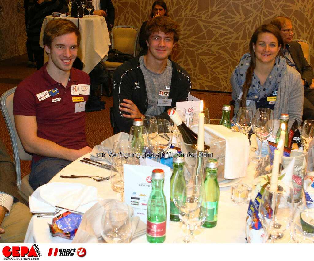 Andreas Onea, Nico Langmann and Sabine Weber-Treiber (Photo: GEPA pictures/ Christian Ort), © Sporthilfe/GEPA (01.12.2015) 