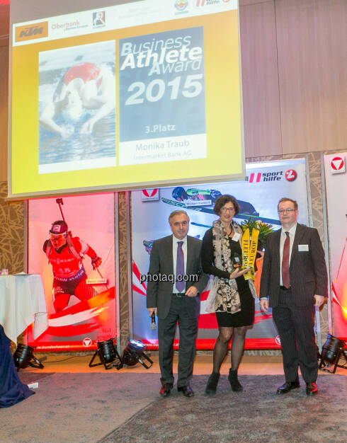 Hans Huber, Monika Traub (Intermarket Bank AG), Gregor Rosinger (Rosinger Group), © Martina Draper/photaq (02.12.2015) 