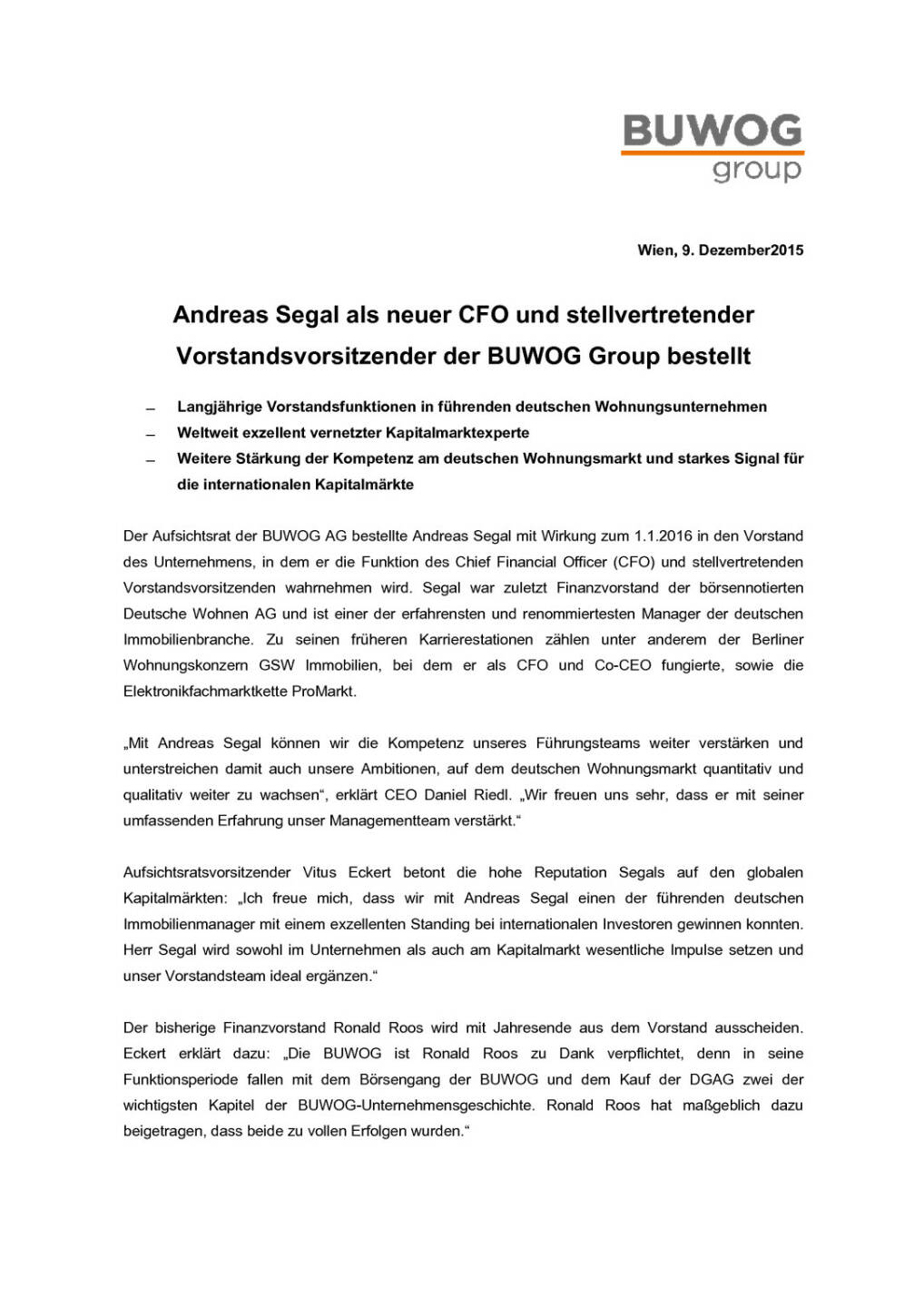 Buwog: Andreas Segal neuer CFO, Seite 1/2, komplettes Dokument unter http://boerse-social.com/static/uploads/file_511_buwog_andreas_segal_neuer_cfo.pdf