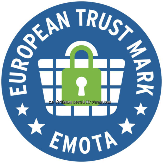 European Trust Mark-Logo : Das Österreichische E-Commerce-Gütezeichen erfüllt durch seine strengen Kriterien den Europa-Standard des European Trustmark : Online-Shops, die die Gütezeichen-Zertifizierung erfolgreich abgeschlossen haben, sind automatisch berechtigt, das European Trustmark zu tragen : Fotocredit: European Trust Mark, © Aussender (09.12.2015) 