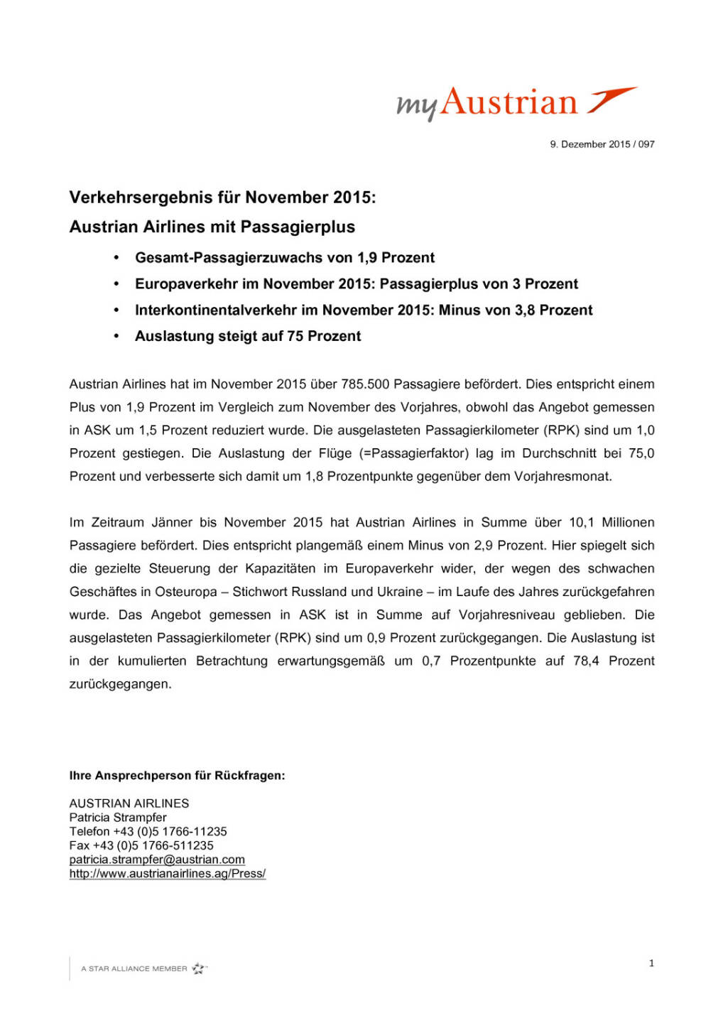 Austrian Airlines Verkehrsergebnis 11/2015, Seite 1/2, komplettes Dokument unter http://boerse-social.com/static/uploads/file_517_austrian_airlines_verkehrsergebnis_112015.pdf