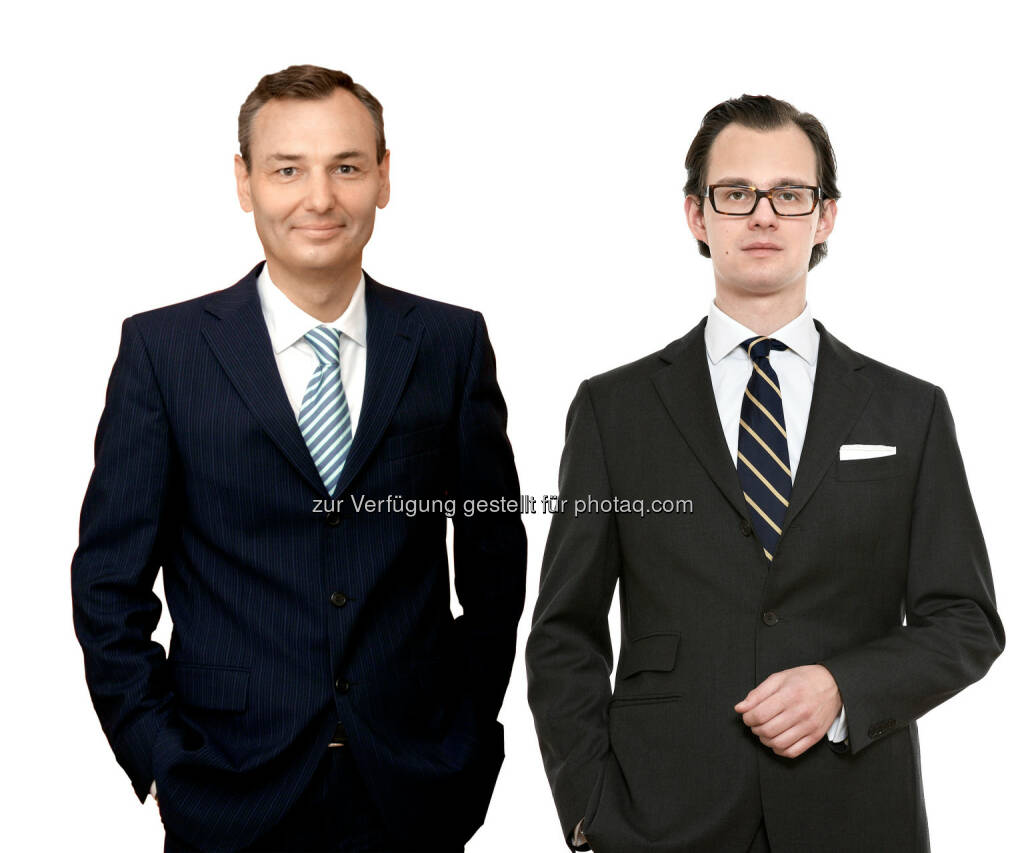 Christian Herbst (Partner; Corporate/M&A), Maximilian Lang (Rechtsanwalt; Corporate/M&A) : Schönherr hat, neben Jones Day, ein Konsortium unter der Führung von Goldman Sachs und Highgate Hotels, einem führenden Hotelinvestment- und Management-Unternehmen, beim Erwerb der Akquisitionsfinanzierung und Schuldenrestrukturierung der K+K Hotelgruppe beraten : Fotocredit: Schönherr, © Aussendung (11.12.2015) 