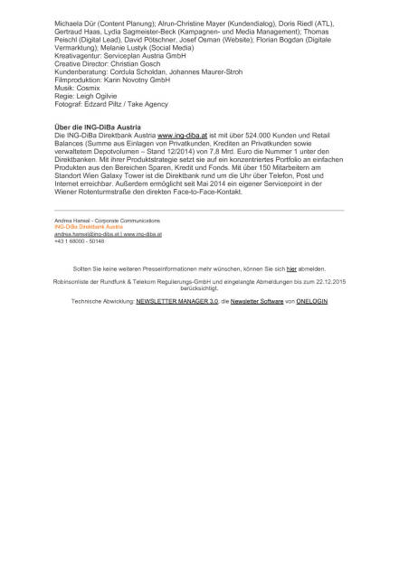 ING-DiBa startet „Lebe lieber“ , Seite 3/3, komplettes Dokument unter http://boerse-social.com/static/uploads/file_535_ing-diba_startet_lebe_lieber.pdf (22.12.2015) 