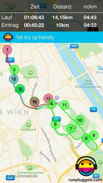 Die schnellsten 10k am Stück in Grün http://www.runplugged.com/app (25.12.2015) 