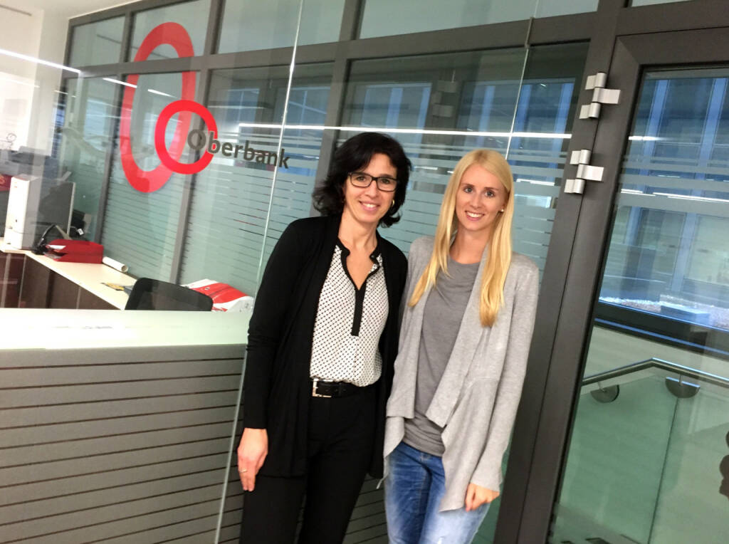 Mit Alexandra Furthner und Isabella Lehner im Oberbank Office in Wien (29.12.2015) 