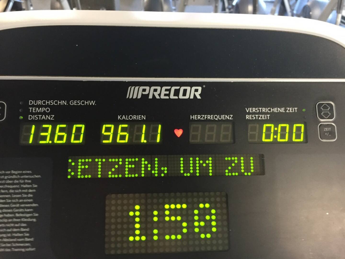 30.12. im Fitinn - 13600m in 60 Min.