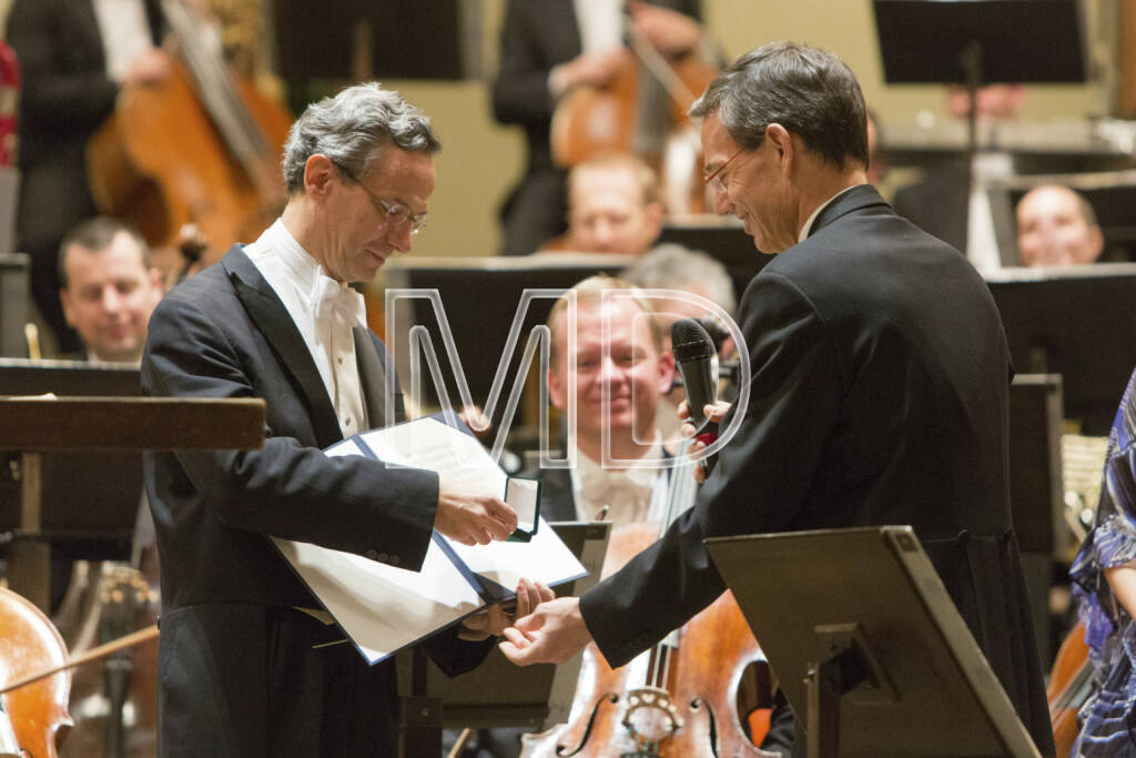 Fabio Luisi  (Chefdirigent Wiener Symphoniker),  Herbert Müller (Orchestervorstand Wiener Symphoniker), © Martina Draper (01.04.2013) 