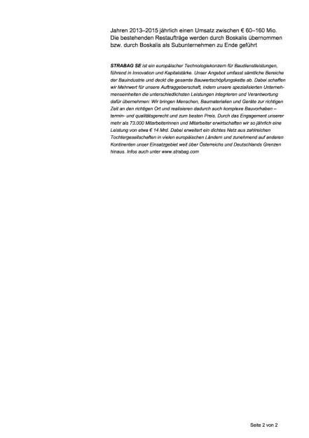 Strabag will Wasserbauaktivitäten an Boskalis verkaufen, Seite 2/2, komplettes Dokument unter http://boerse-social.com/static/uploads/file_539_strabag_will_wasserbauaktivitaten_an_boskalis_verkaufen.pdf (04.01.2016) 