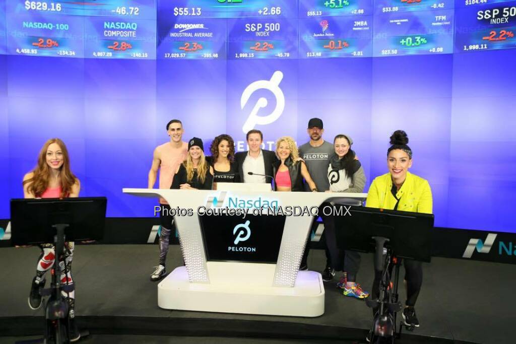 Great photos of Peloton ringing the Nasdaq Closing Bell in celebration of #FitWeek!  Source: http://facebook.com/NASDAQ (05.01.2016) 