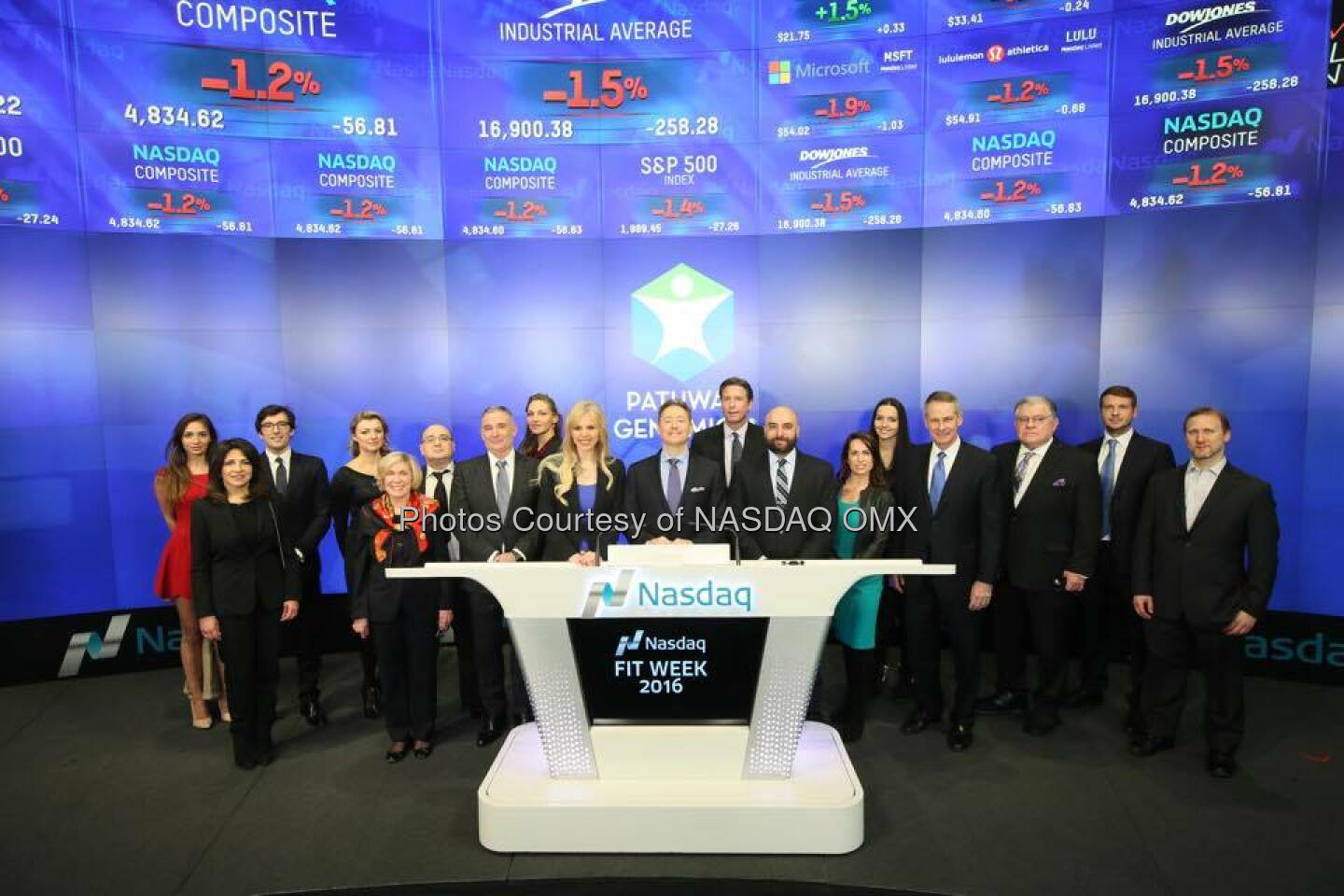 Pathway Genomics rang the Nasdaq Closing Bell in celebration of #FitWeek!   Source: http://facebook.com/NASDAQ