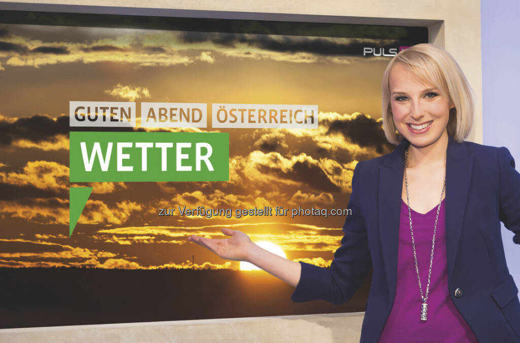Neue Wetter-Moderatorin bei ProSiebenSat.1 Puls 4: Ursula Wares geht On-Air ... (c) Mikes/Puls4 (03.04.2013) 