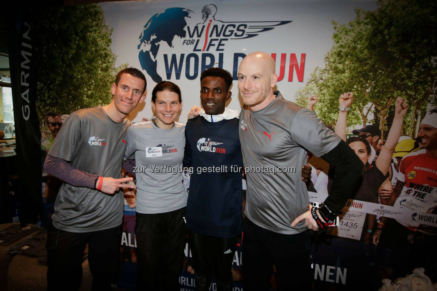 Participants at the Wings for Life World Run event in Munich 23rd of January 2016, Thomas Rottenberg on the right  (Bild: Daniel Grund)