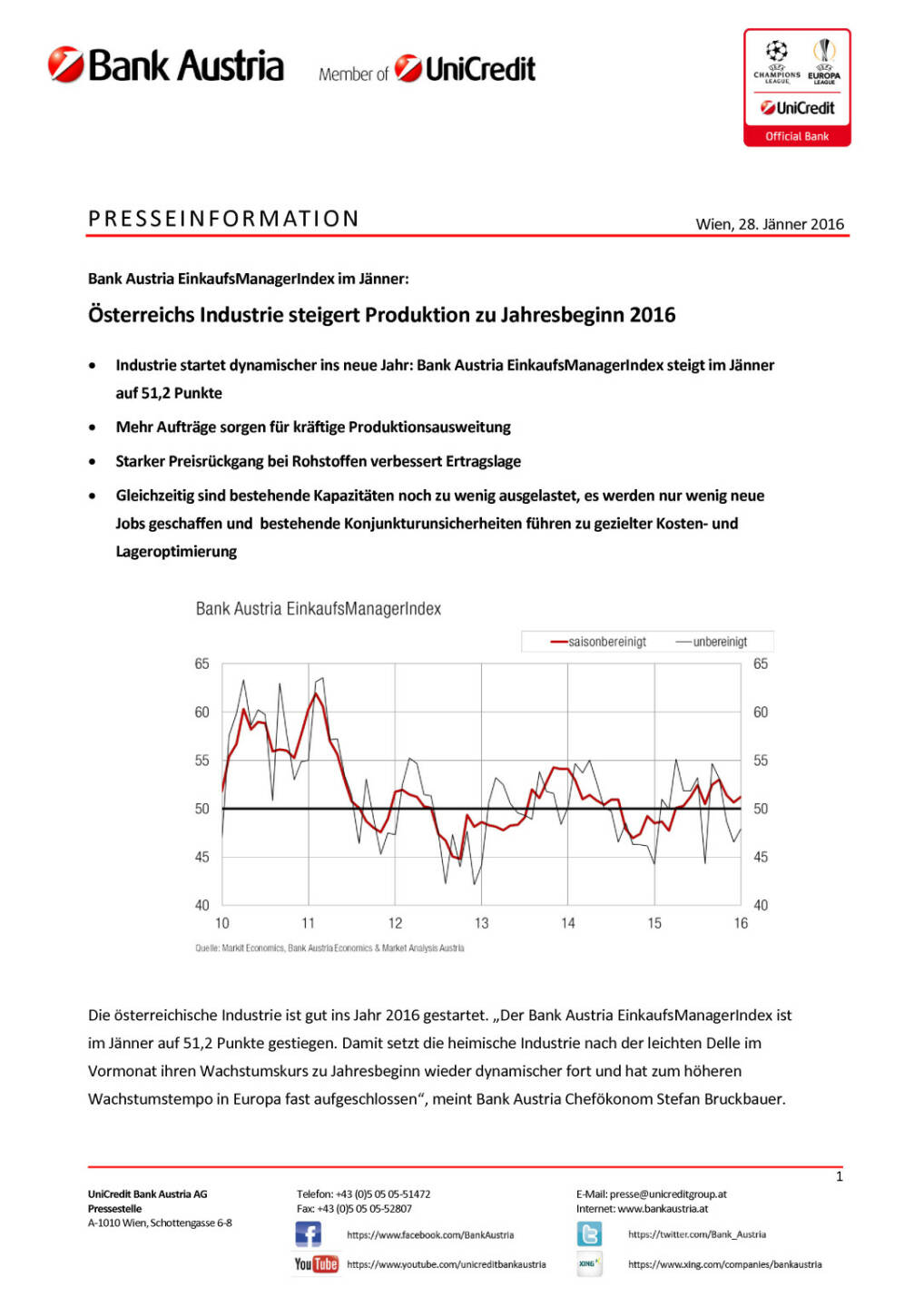 Bank Austria EinkaufsManagerIndex im Jänner: Österreichs Industrie steigert Produktion zu Jahresbeginn 2016, Seite 1/4, komplettes Dokument unter http://boerse-social.com/static/uploads/file_574_bank_austria_einkaufsmanagerindex_im_janner_osterreichs_industrie_steigert_produktion_zu_jahresbeginn_2016.pdf