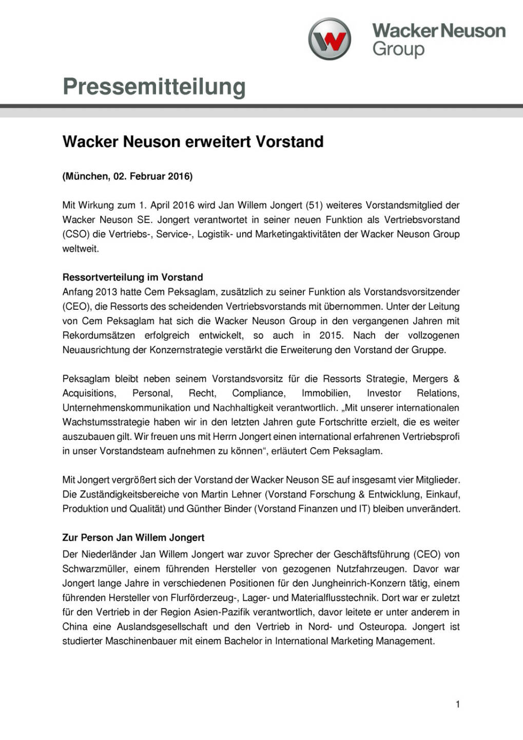 Wacker Neuson erweitert Vorstand, Seite 1/2, komplettes Dokument unter http://boerse-social.com/static/uploads/file_595_wacker_neuson_erweitert_vorstand.pdf