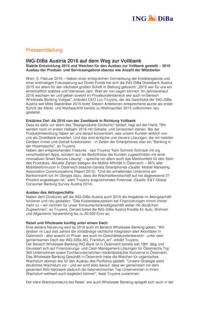 ING-DiBa wird Vollbank, Seite 1/3, komplettes Dokument unter http://boerse-social.com/static/uploads/file_607_ing-diba_wird_vollbank.pdf (05.02.2016) 