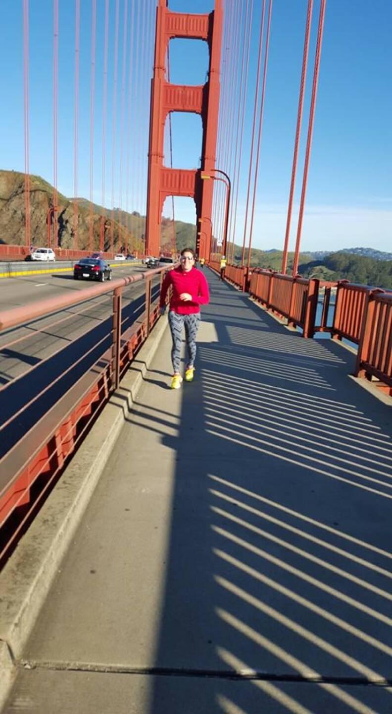 San Francisco Bridge Running by Nina Haas