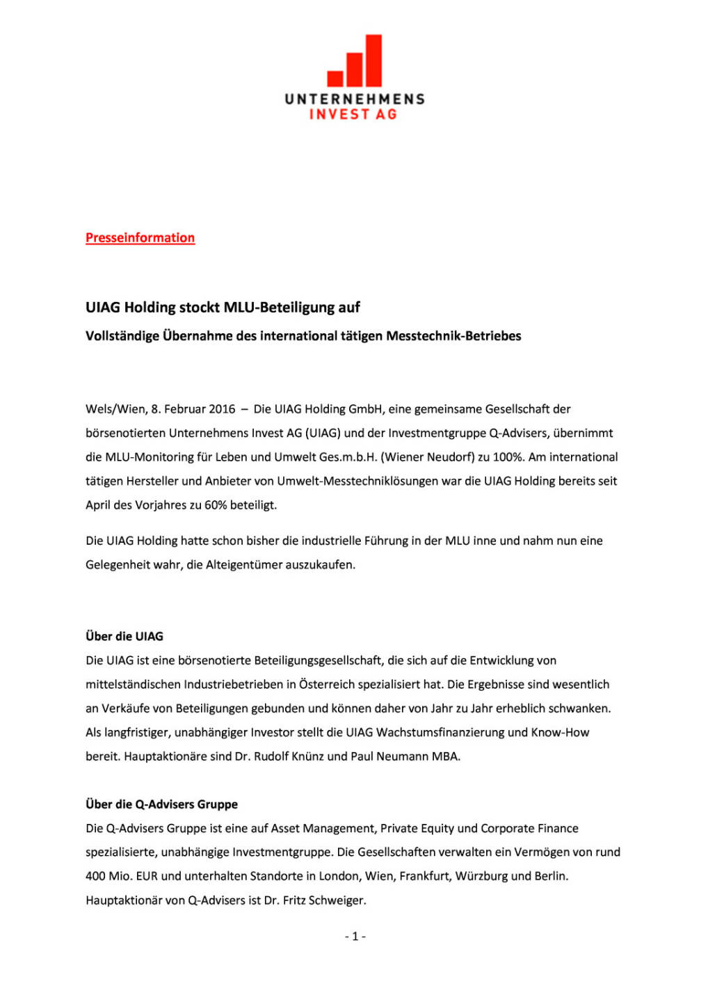 UIAG Holding stockt MLU-Beteiligung auf, Seite 1/2, komplettes Dokument unter http://boerse-social.com/static/uploads/file_610_uiag_holding_stockt_mlu-beteiligung_auf.pdf