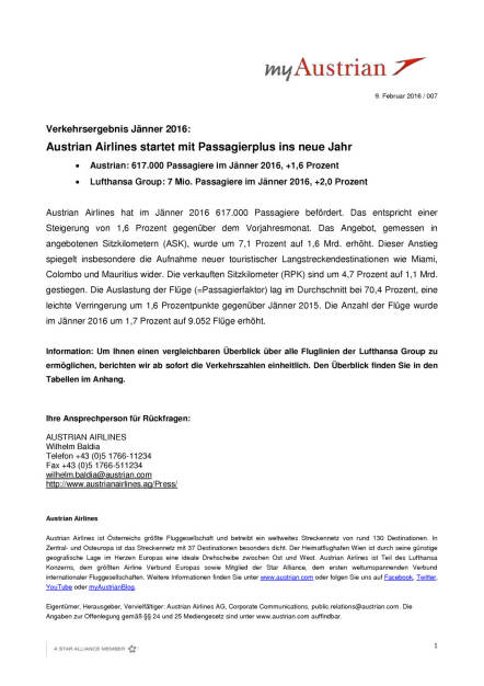 Austrian Airlines startet mit Passagierplus ins neue Jahr, Seite 1/3, komplettes Dokument unter http://boerse-social.com/static/uploads/file_617_austrian_airlines_startet_mit_passagierplus_ins_neue_jahr.pdf (09.02.2016) 