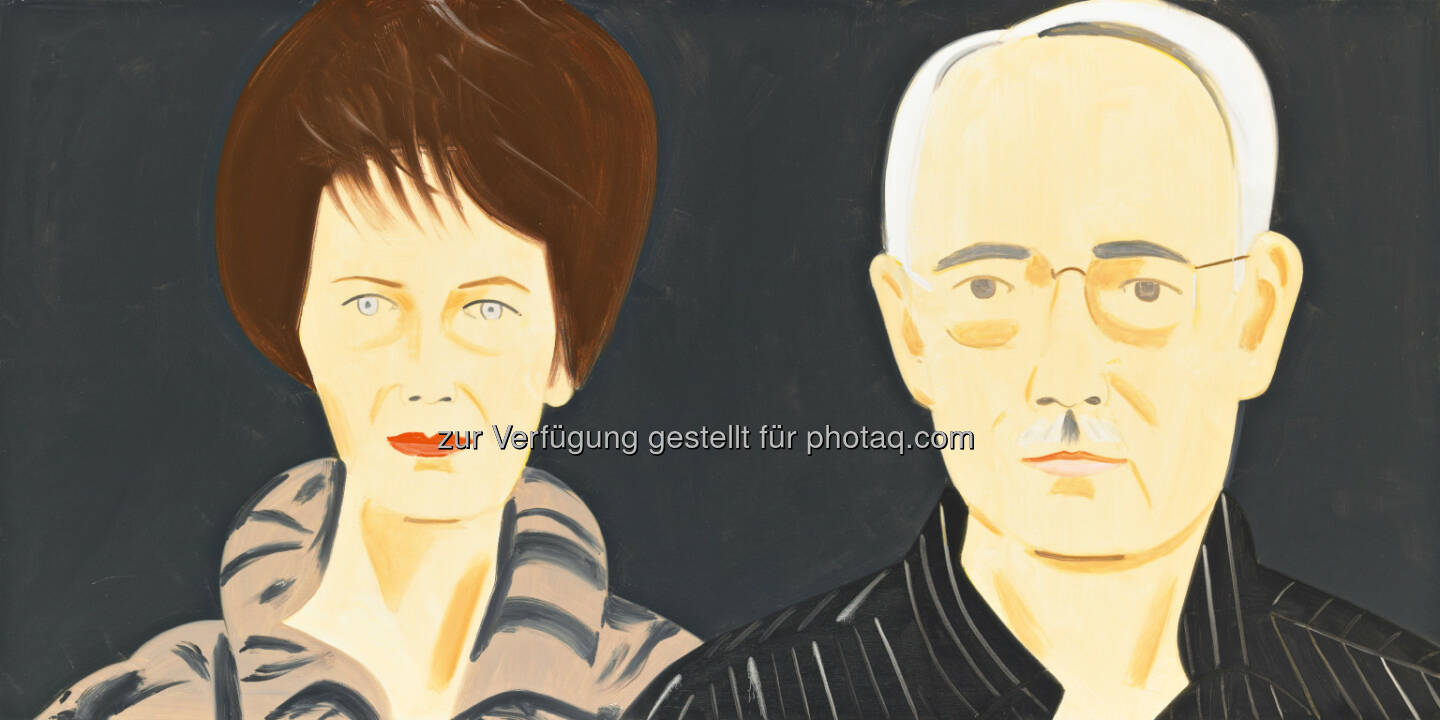 Alex Katz, Agnes and Karlheinz Essl, 2010 Öl auf Leinen / oil on canvas 122 x 244 cm © Bildrecht Wien, 2016 Fotonachweis: Mischa Nawrata, Wien : Ausstellung „Rendezvous“ im Essl Museum : Meisterwerke aus der Sammlung Essl : Fotocredit: Essl Museum