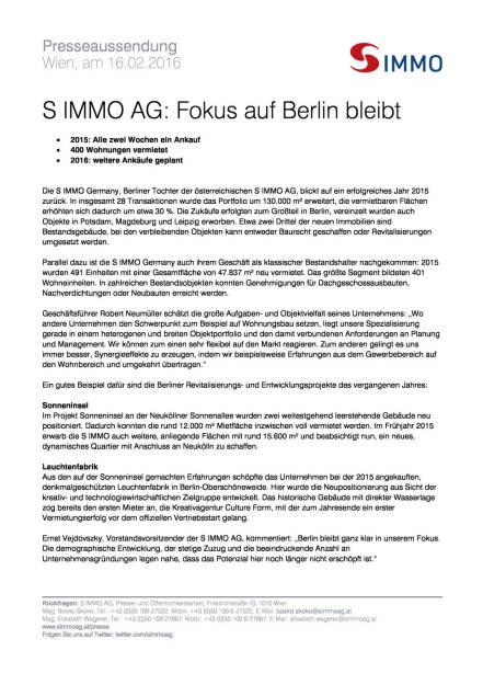 S Immo AG: Fokus auf Berlin bleibt, Seite 1/2, komplettes Dokument unter http://boerse-social.com/static/uploads/file_641_s_immo_ag_fokus_auf_berlin_bleibt.pdf (16.02.2016) 
