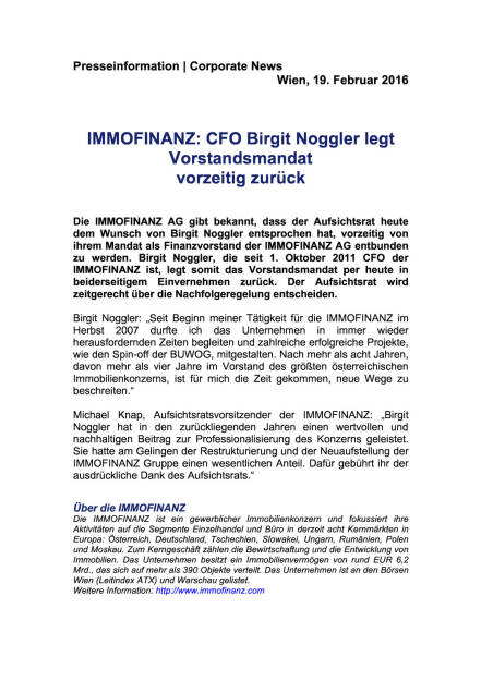 Immofinanz: Birgit Noggler legt Vorstandsmandat zurück, Seite 1/2, komplettes Dokument unter http://boerse-social.com/static/uploads/file_660_immofinanz_birgit_noggler_legt_vorstandsmandat_zuruck.pdf (19.02.2016) 