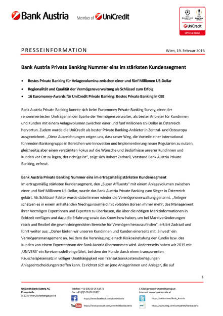 Bank Austria Private Banking Nummer eins im stärksten Kundensegment, Seite 1/3, komplettes Dokument unter http://boerse-social.com/static/uploads/file_661_bank_austria_private_banking_nummer_eins_im_starksten_kundensegment.pdf (19.02.2016) 