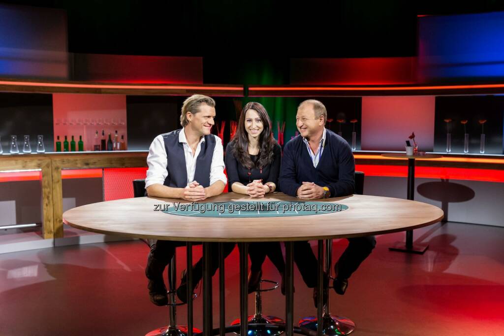 Gery Seidl, Lydia Prenner-Kasper, Harry Prünster : Die neue Comedy-Game-Show Sehr witzig!? Der Witze-Stammtisch auf PULS 4 bringt ab Montag die besten Witze Österreichs in die Wohnzimmer der Zuseher : Fotocredit: Lisa-Maria Trauer, © Aussendung (19.02.2016) 